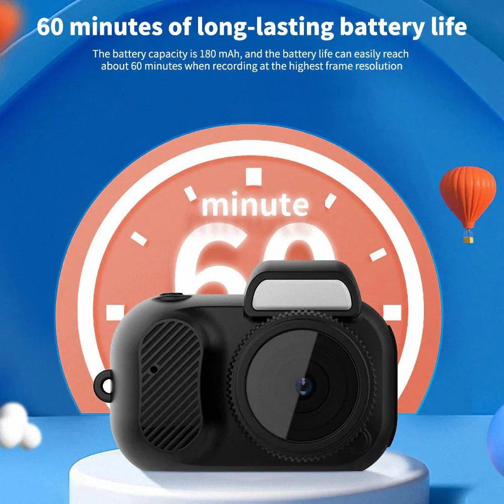 Mini Slr-Shaped 1080P Pocket DV Camera – Portable Body Cam, Action Camera with Display Screen, Loop Recording, & Filters 